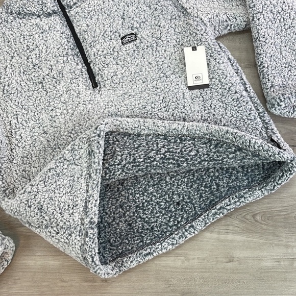 🔆RIP CURL🔆 DARK N STORMY 1/4 ZIP CREW SWEATER JACKET - Picture 12 of 16